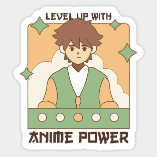 Level Up with Anime Power Sticker